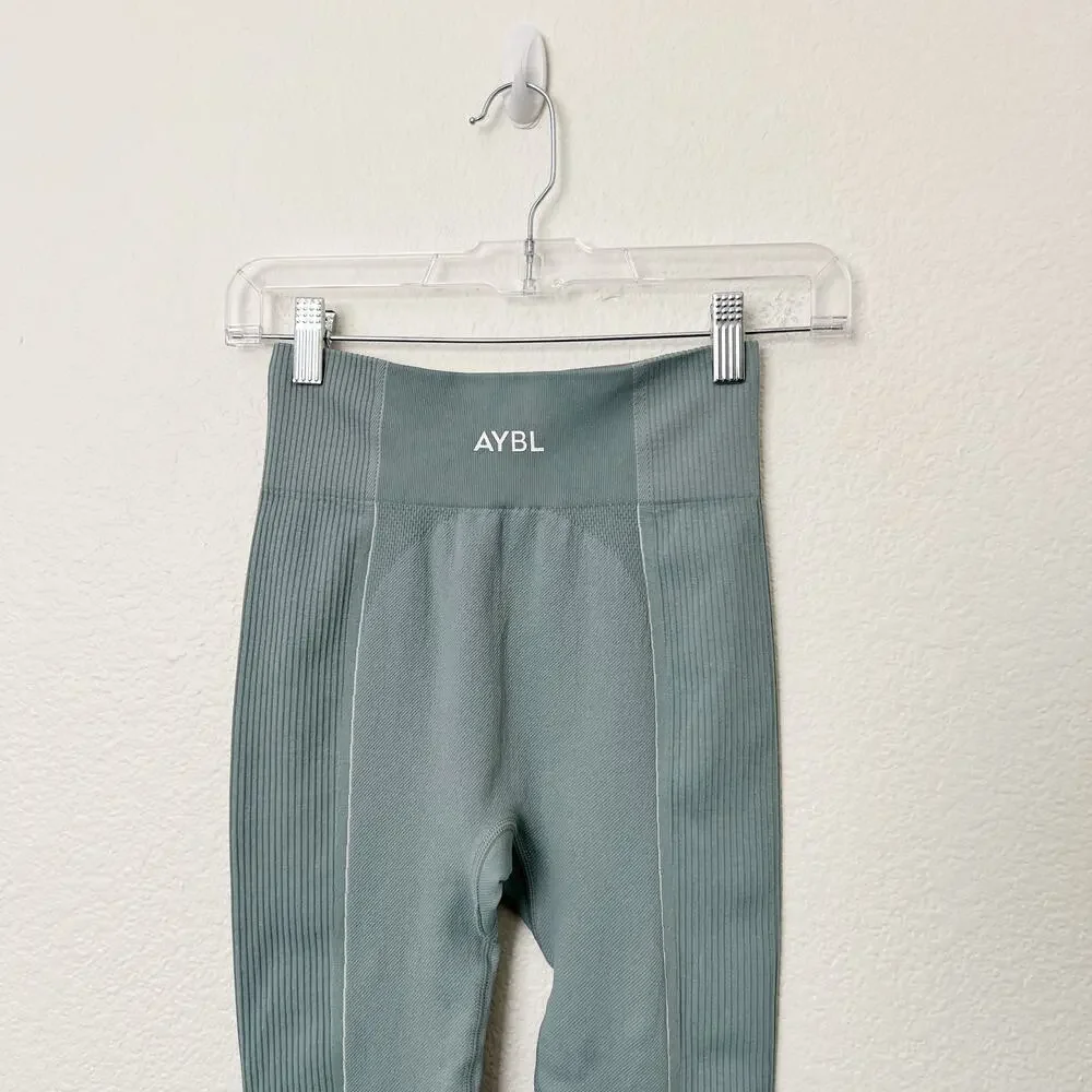 [AYBL] Teal Seamless Reflex Sports Bra & Legging Matching Set Size Small S
